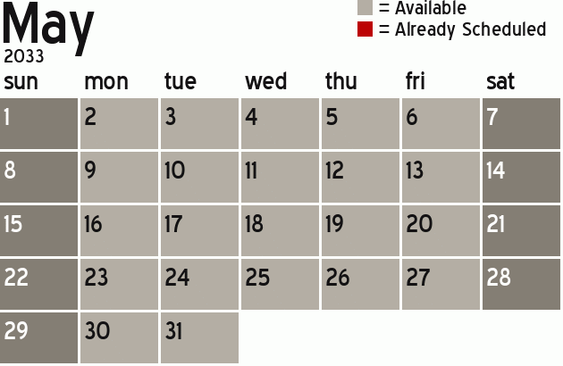 Missionary Dinner Calendar