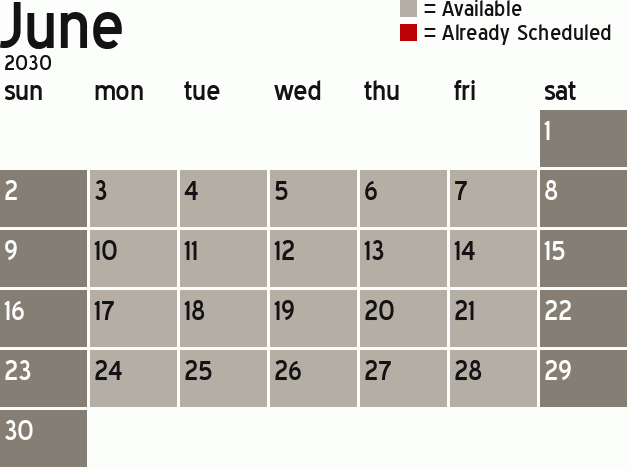Missionary Dinner Calendar