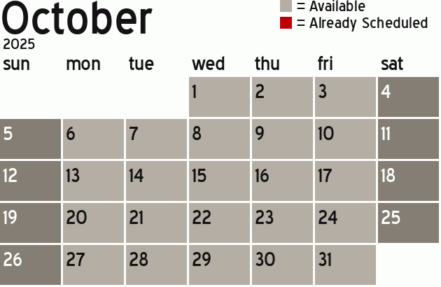 Missionary Dinner Calendar