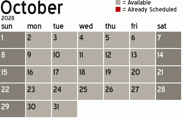 Missionary Dinner Calendar